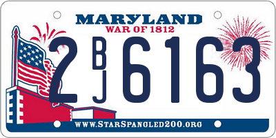 MD license plate 2BJ6163