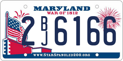 MD license plate 2BJ6166