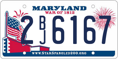 MD license plate 2BJ6167