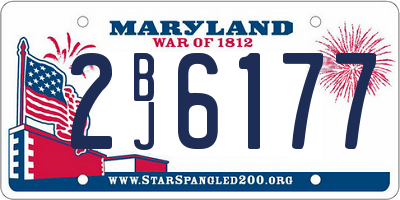 MD license plate 2BJ6177