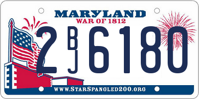 MD license plate 2BJ6180