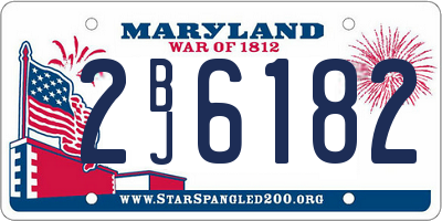 MD license plate 2BJ6182