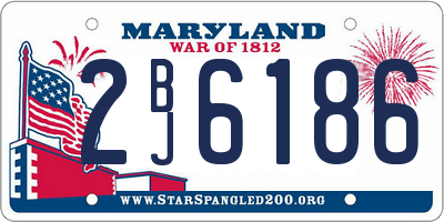 MD license plate 2BJ6186