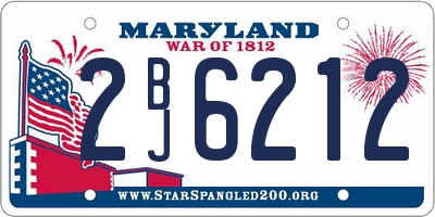 MD license plate 2BJ6212