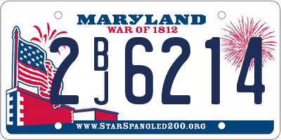 MD license plate 2BJ6214