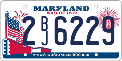 MD license plate 2BJ6229
