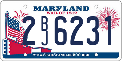 MD license plate 2BJ6231