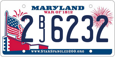 MD license plate 2BJ6232