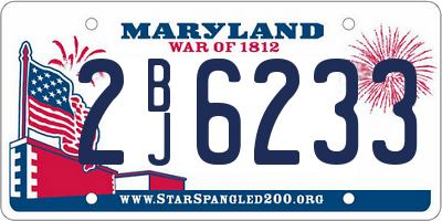 MD license plate 2BJ6233
