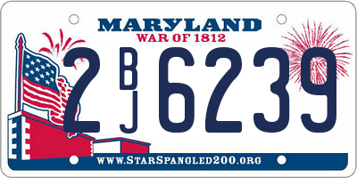MD license plate 2BJ6239