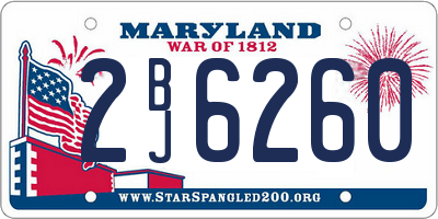 MD license plate 2BJ6260