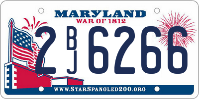 MD license plate 2BJ6266
