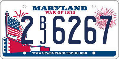 MD license plate 2BJ6267