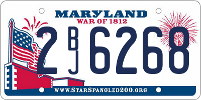 MD license plate 2BJ6268