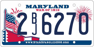 MD license plate 2BJ6270