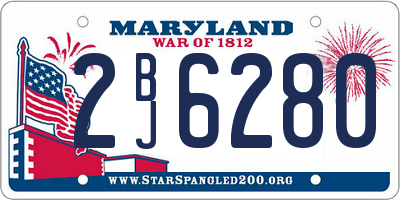 MD license plate 2BJ6280
