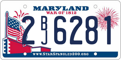 MD license plate 2BJ6281
