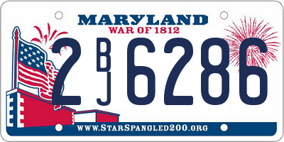 MD license plate 2BJ6286