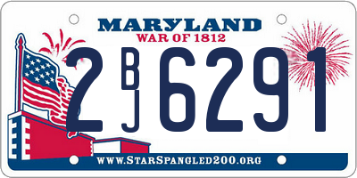 MD license plate 2BJ6291