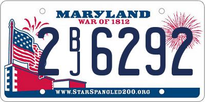 MD license plate 2BJ6292