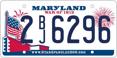 MD license plate 2BJ6296