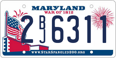MD license plate 2BJ6311