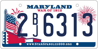 MD license plate 2BJ6313