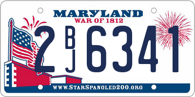 MD license plate 2BJ6341