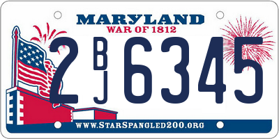MD license plate 2BJ6345
