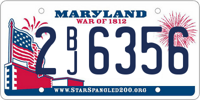 MD license plate 2BJ6356