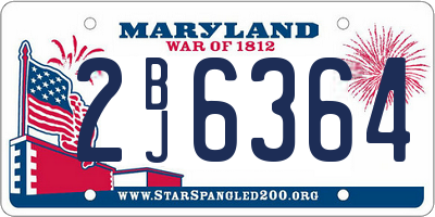MD license plate 2BJ6364