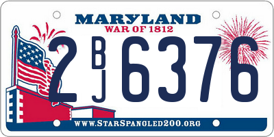 MD license plate 2BJ6376