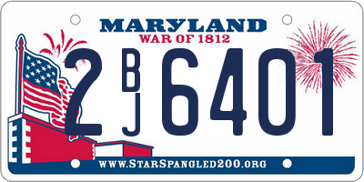 MD license plate 2BJ6401