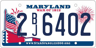MD license plate 2BJ6402