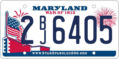 MD license plate 2BJ6405