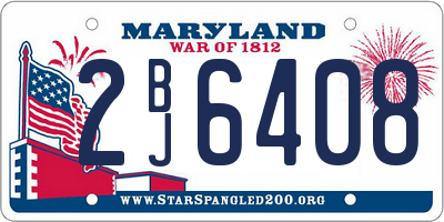 MD license plate 2BJ6408