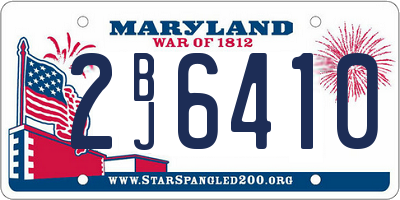 MD license plate 2BJ6410