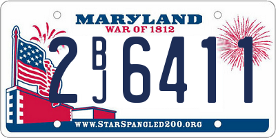 MD license plate 2BJ6411