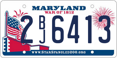 MD license plate 2BJ6413
