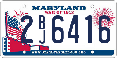 MD license plate 2BJ6416
