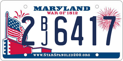 MD license plate 2BJ6417