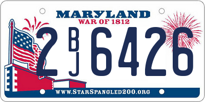 MD license plate 2BJ6426