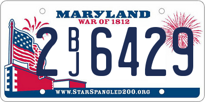 MD license plate 2BJ6429