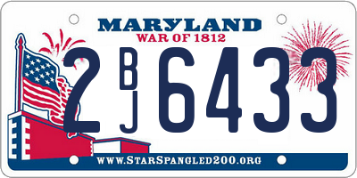 MD license plate 2BJ6433