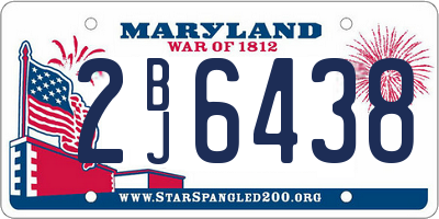 MD license plate 2BJ6438