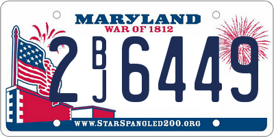 MD license plate 2BJ6449