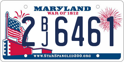 MD license plate 2BJ6461