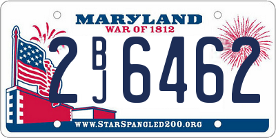 MD license plate 2BJ6462