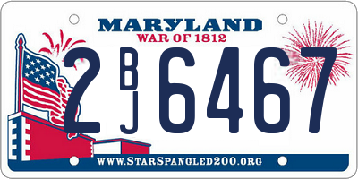 MD license plate 2BJ6467