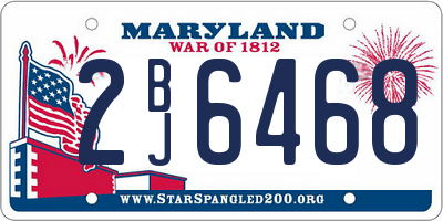 MD license plate 2BJ6468